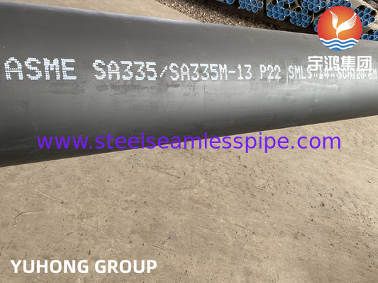 ASTM A335 P22 Бесшовные котловые трубы из сплава стали для проектов нефтеперерабатывающих заводов