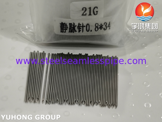 ISO9626 SUS304 21G Медицинская нержавеющая сталь Венозная инъекционная игла трубка Трехконечная точка