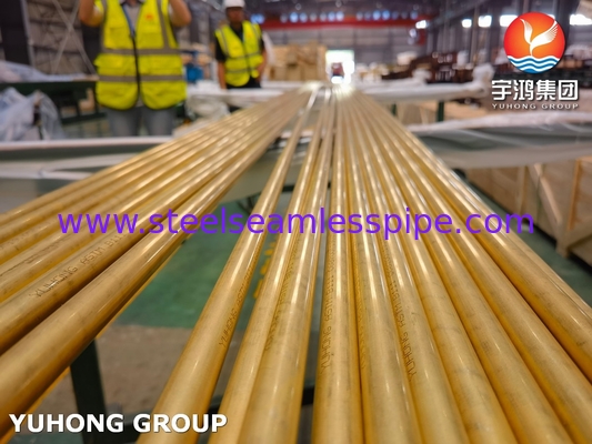ASME SB111 C68700 Бесшовные латунные трубки O61 для теплообменника