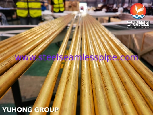 ASME SB111 C68700 Бесшовные латунные трубки O61 для теплообменника