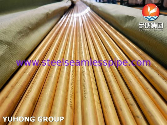ASME SB111 C68700 Бесшовные латунные трубки O61 для теплообменника