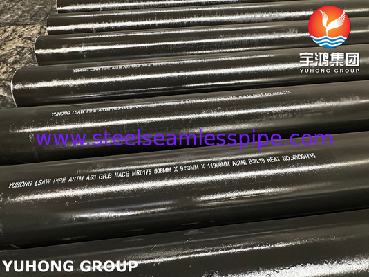 ASTM A53 / ASME SA53 Степень B LSAW Сварные трубы из углеродистой стали NACE для промышленных труб
