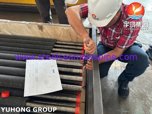 ASTM A213 T11 Сплавная стальная безсесмальная трубка Сернистая HFW Fin Tube для нефтеперерабатывающих заводов