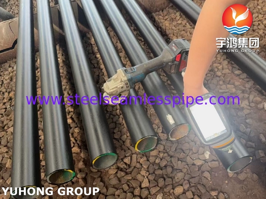 ASTM A335 / ASME SA335 P9 Сплавная сталь бесшовная труба черная краска с бифлевым концом