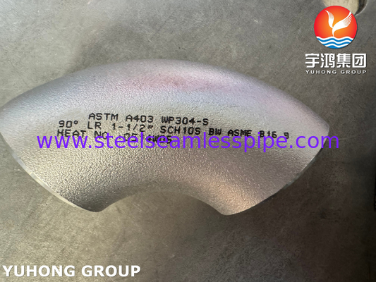 Отвод 90° из нержавеющей стали ASTM A403 WP304, фитинг B16.9