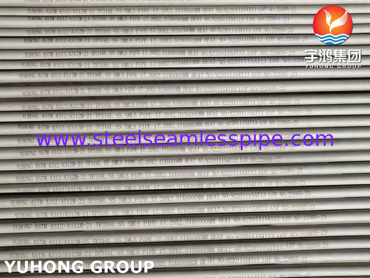 Бесшовная труба из нержавеющей стали ASTM A312 TP316L с вихретоковым, гидростатическим и ультразвуковым контролем для нефтехимических применений