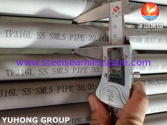 Бесшовная труба из нержавеющей стали ASTM A312 TP316L с вихретоковым, гидростатическим и ультразвуковым контролем для нефтехимических применений