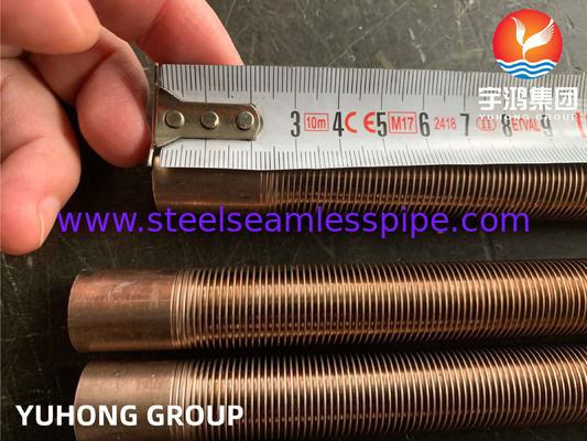ASTM B111 C70600 Медно-никелевая сталь с низким оребрением для теплообменника
