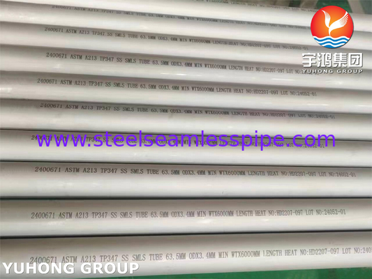 Бесшовная труба из нержавеющей стали ASTM A213 TP347 UNS S34700 для теплообменника