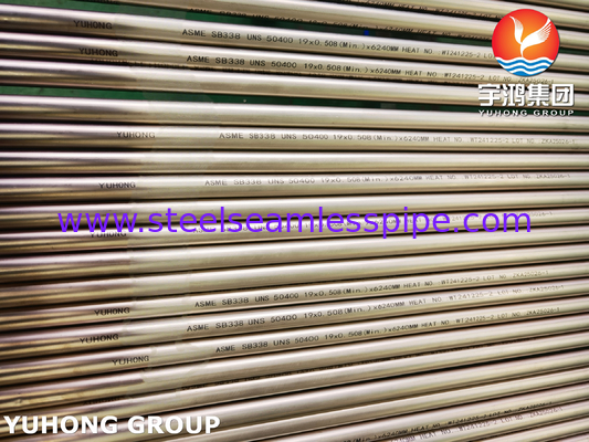 ASME SB338 UNS R50400 Бесшовные титановые трубы для конденсаторов и теплообменников