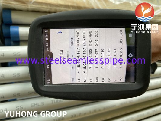 ASTM A213 TP304 Бесшовная трубка из нержавеющей стали для теплообменника и котла