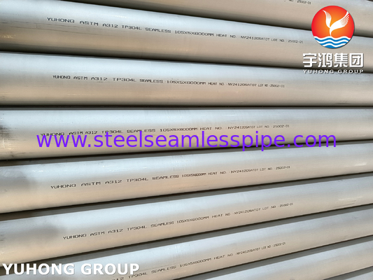 ASTM A312 TP304L Stainless Steel Seamless Pipe Pickled and Annealed for Oil and Gas