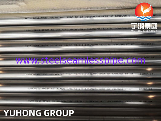 ASTM A249 TP321 Stainless Steel Welded Bright Annealed Tube, Heat Exchanger and Condenser Application