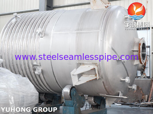 Реакторный сосуд с рубашкой, сертифицированный по ASME U Stamp, из углеродистой стали SA516 Gr.70 с мешалкой для перемешивания