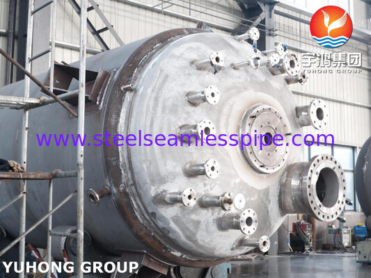 Реакторный сосуд с рубашкой, сертифицированный по ASME U Stamp, из углеродистой стали SA516 Gr.70 с мешалкой для перемешивания