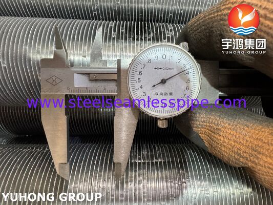 Экструдированная оребренная труба - Основа из углеродистой стали ASTM A179 / Алюминиевые ребра 1060 для теплообменников