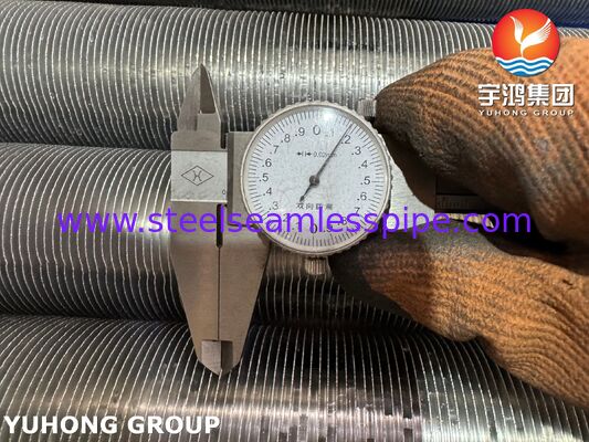 Экструдированная оребренная труба - Основа из углеродистой стали ASTM A179 / Алюминиевые ребра 1060 для теплообменников