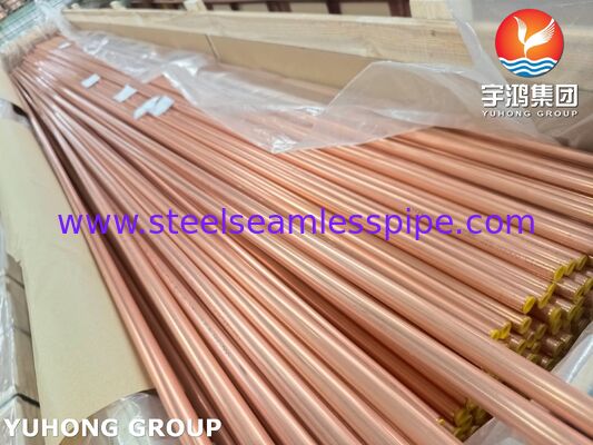 JIS H3300 C1220T Бесшовная трубка из фосфора деоксидированной меди и стали
