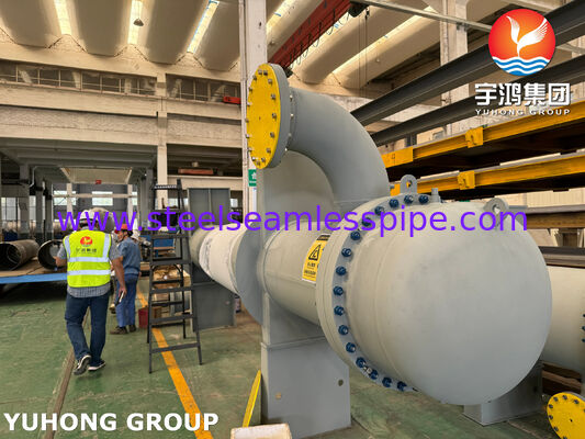 Shell & Tube Heat Exchanger – Nitrogen Filled, Anti-Corrosion, with Safety Labels for Hot Surface & Asphyxiation