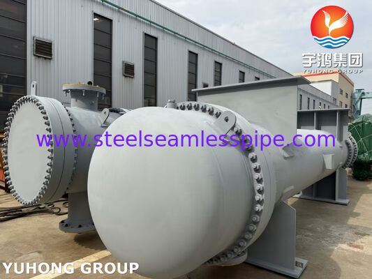 Кожухотрубный теплообменник из углеродистой стали с трубами ASME SA179 и трубной решеткой SA266 Gr.2 для охлаждения воды, масла, пара и газа