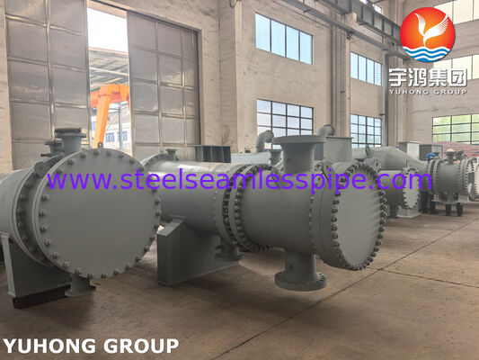 Кожухотрубный теплообменник из углеродистой стали с трубами ASME SA179 и трубной решеткой SA266 Gr.2 для охлаждения воды, масла, пара и газа