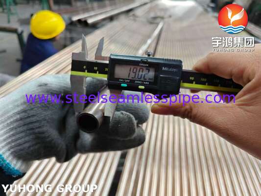 Медная сплавная труба Admiraty Tube ASME SB111 C70600 O61 SMLS 19.05X1.65X8000MM Теплообменник Применение оборудования для морской воды