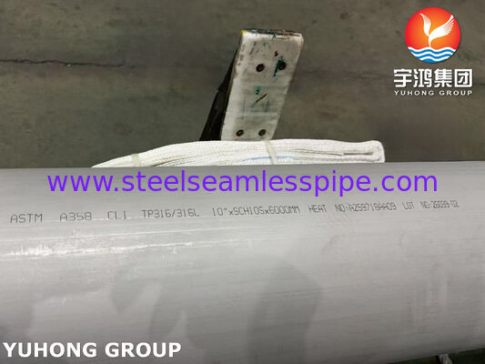 ASTM A358-CL1 TP316/TP316L Электросплавные трубы из нержавеющей стали с высокой коррозионной стойкостью