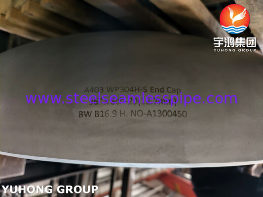 ASME SA403 / ASTM A403 WP304H Торцевая крышка ASME B16.9 Фитинги для сварки встык из нержавеющей стали