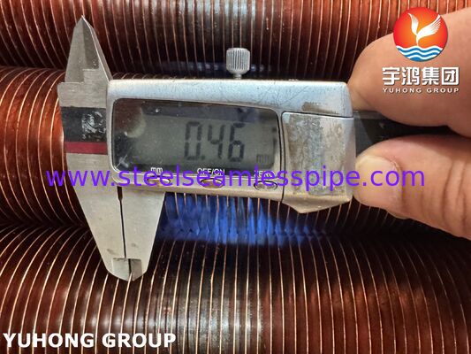 Встроенные ребристые трубы ASTM A106 Gr.B с медными ребрами CU-T2 для воздухоохладителей