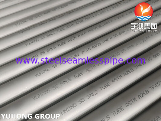 ASTM A268 TP430, UNS S43000 Бесшовная труба из нержавеющей стали для теплообменника
