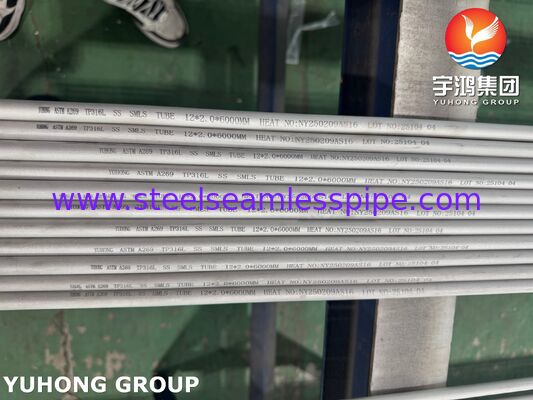ASTM A269 TP316L Бесшовные трубы из нержавеющей стали для теплообменника, маринованные и отжиженные