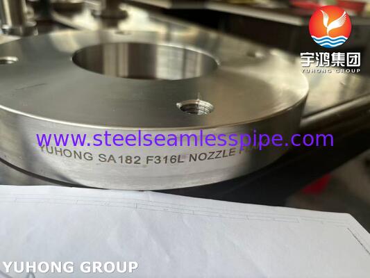 Фланец из нержавеющей стали ASME SA182 F316L, кованый фланец-сопло для сосуда под давлением