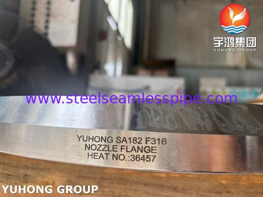 Фланец из нержавеющей стали ASME SA182 F316L, кованый фланец-сопло для сосуда под давлением