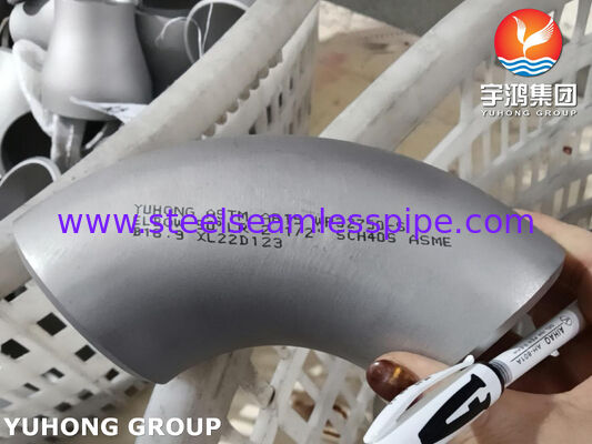 STAINLESS STEEL BUTT WELD FITTING A815 S32750 90° LR ELBOW TEE CAP REDUCER