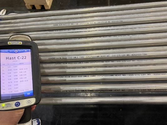 ASTM B622 C22 (UNS NO6022) HASTELLOY STEEL SEAMLESS TUBE, ET (ASTM E571), UT (((ASTM E213)