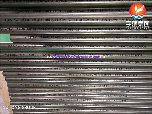 Нике Аллой трубки Inconel 600 Бесшовные трубки для теплообменника SB163 UNS N06600