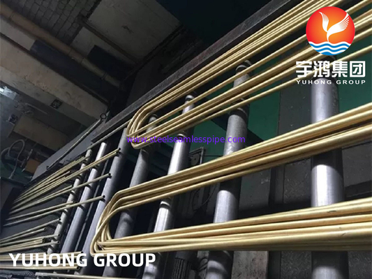 ASTM B111 UNS C68700 Алюминиевая латунная трубка U изгибная трубка Теплообменник