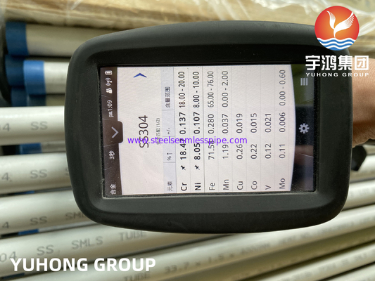 ASTM A213 TP304 /TP304L Бесшовная трубка из нержавеющей стали для теплообменника