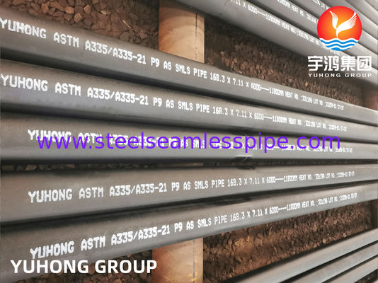 ТРУБА ASTM A335 ЛЕГИРОВАННОЙ СТАЛИ P9 БЕЗШОВНАЯ/ПОКРЫТИЕ ЧЕРНОТЫ ASME SA335