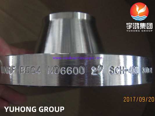 ASTM B564 Inconel 600 / UNS N06600 Никелевая сплавная сталь кованая фланцевая шейка сварки
