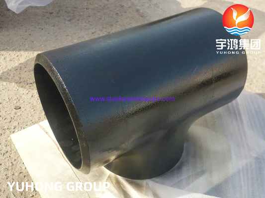 ASTM A234 WP11 Equal Tee, Carbon Steel Butt-Weld Fitting, черная краска, ржавчина-устойчивая поверхность