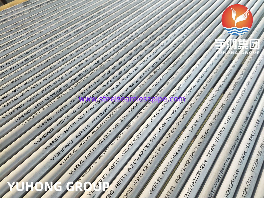 Бесшовная труба (Pipe) из нержавеющей стали ASTM A213 TP304, травленая и отожженная, для Теплообменников и котлов