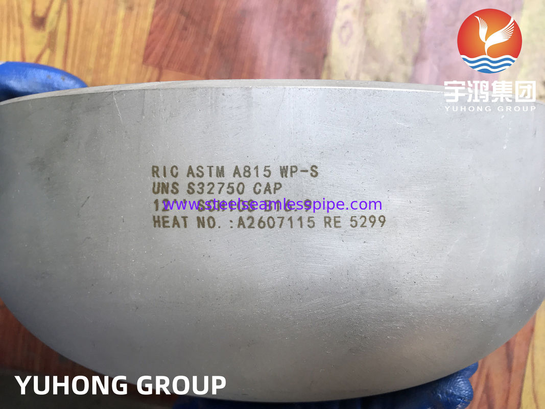 ASTM A815 S32750 / SAF 2507 Кап, Super Duplex Butt Weld Pipe Fitting для морских нефтегазовых платформ
