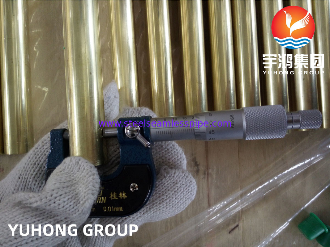 ASTM B111 / ASME SB111 C44300 Медная никелевая трубка без швов для применения в системе охлаждения конденсатора