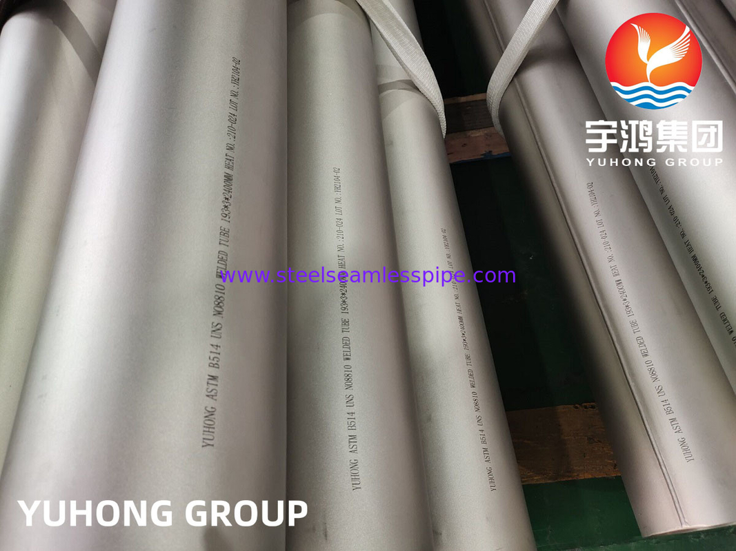ASTM B514 Inconel 800H UNS N08800 Сварные трубы из никелевого сплава для обработки газа