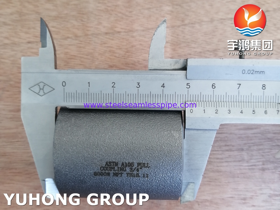 ASTM A105 Углеродистая сталь с кованым полным сцеплением NPT 6000LBS B16.11 для химической промышленности