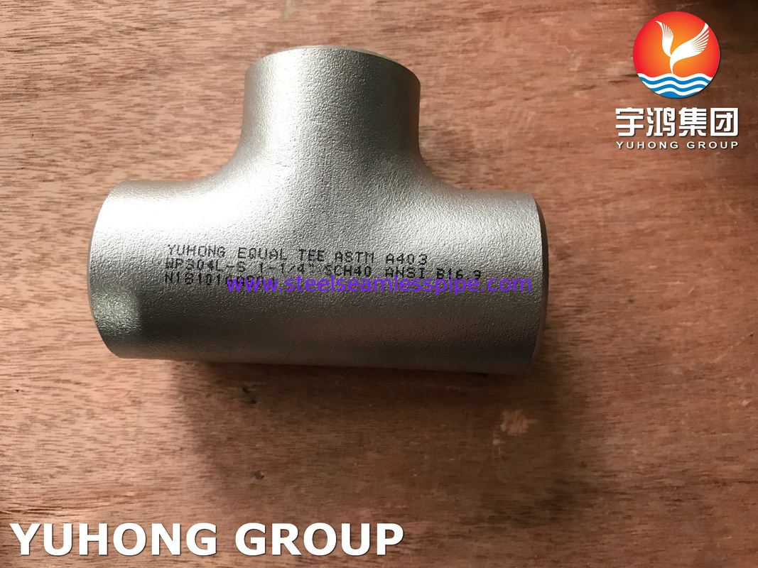 ASTM A403 WP304L-S Tee Butt Weld Tee B16.9 для нефтяного газа