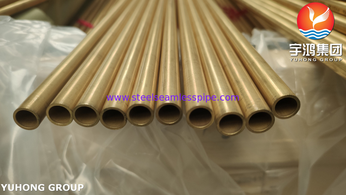 ASME SB111 C68700 Алюминиевая латунная бесшовная трубка O61 для теплообменника