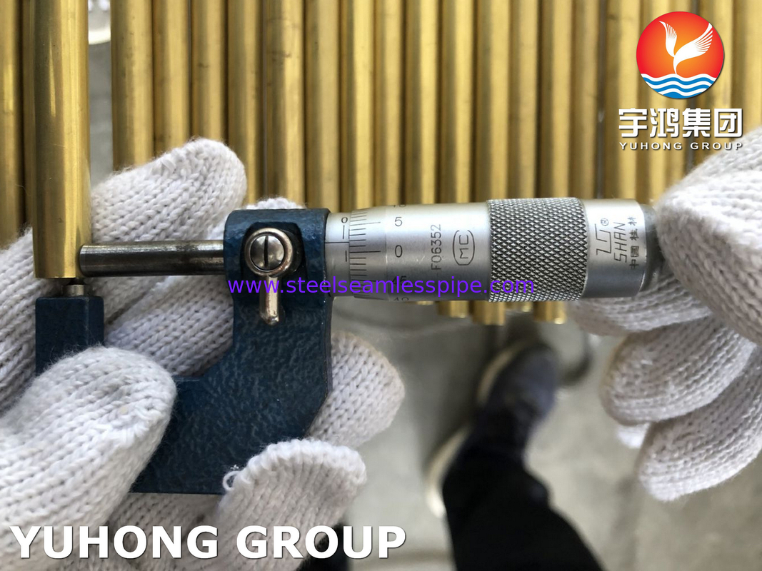ASME SB111 C70600 C68700 C71500 C44300 Бесшовная труба 100% HT 15,88 X 1,24 X 6096MM