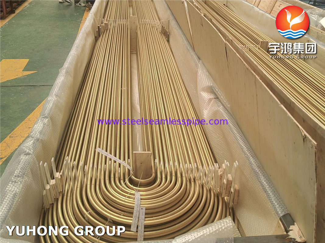 ASTM B111 C68700 Медная сплав стальной бесшовной U Bend Tube для теплообменника